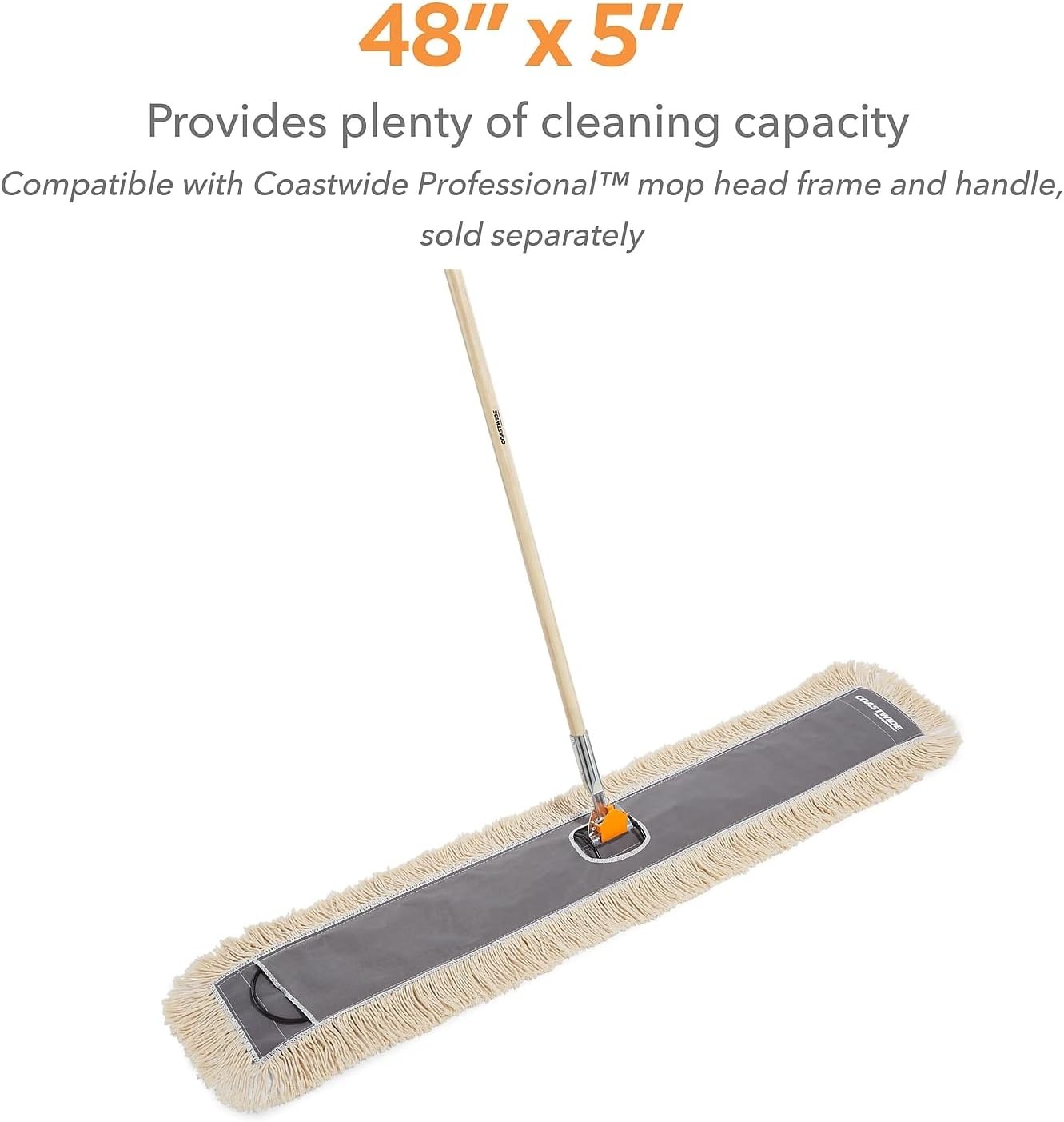 image:imageCoastwide Professional CutEnd Dust Mop Head Cotton 48 x 5 White