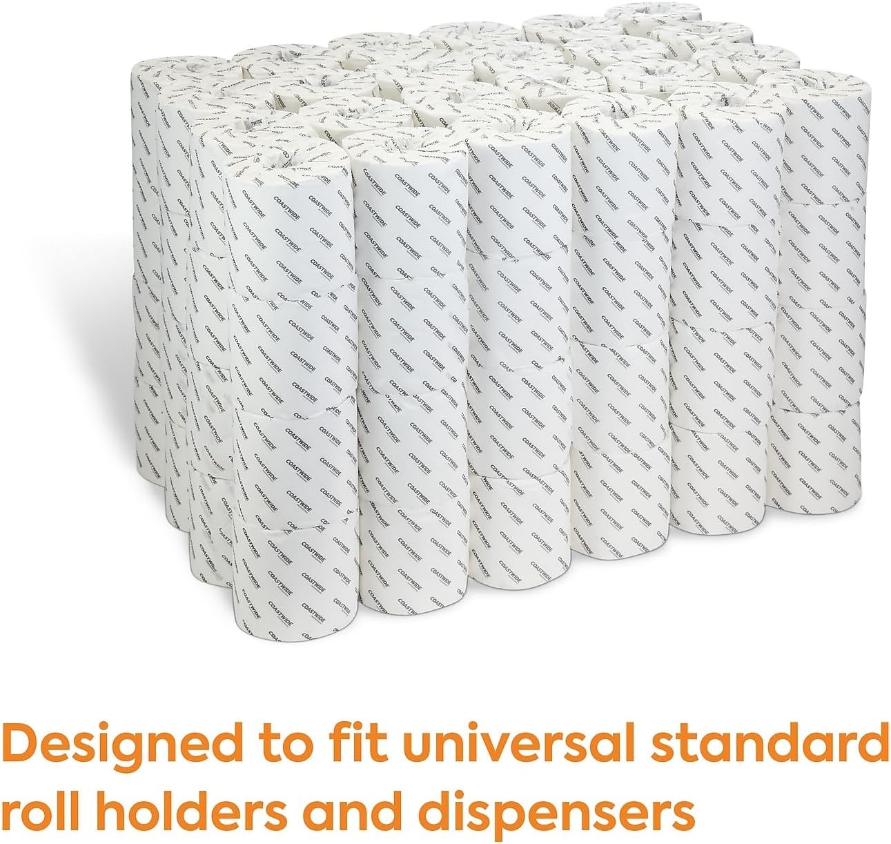 image:imageCoastwide Professional Recycled Toilet Paper 2ply White 550 SheetsRoll 80 RollsCarton1 000 Sheets per Roll