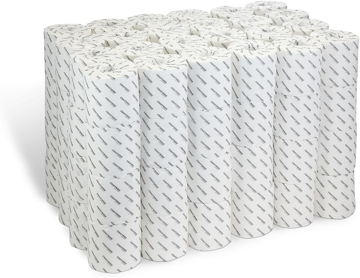 image:imageCoastwide Professional Recycled Toilet Paper 2ply White 550 SheetsRoll 80 RollsCarton500 Sheets per Roll