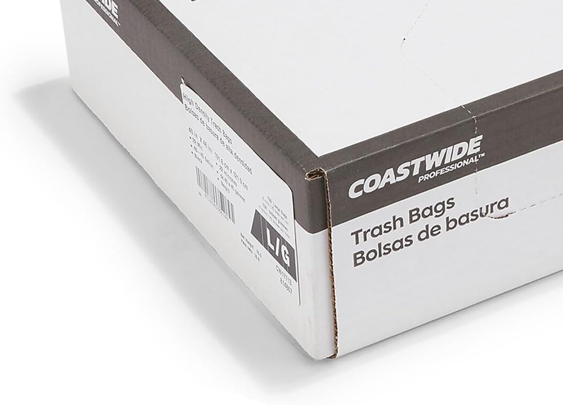 image:imageLinear Low Density Trash Bags 55 Gallon Black 100 BagsBox