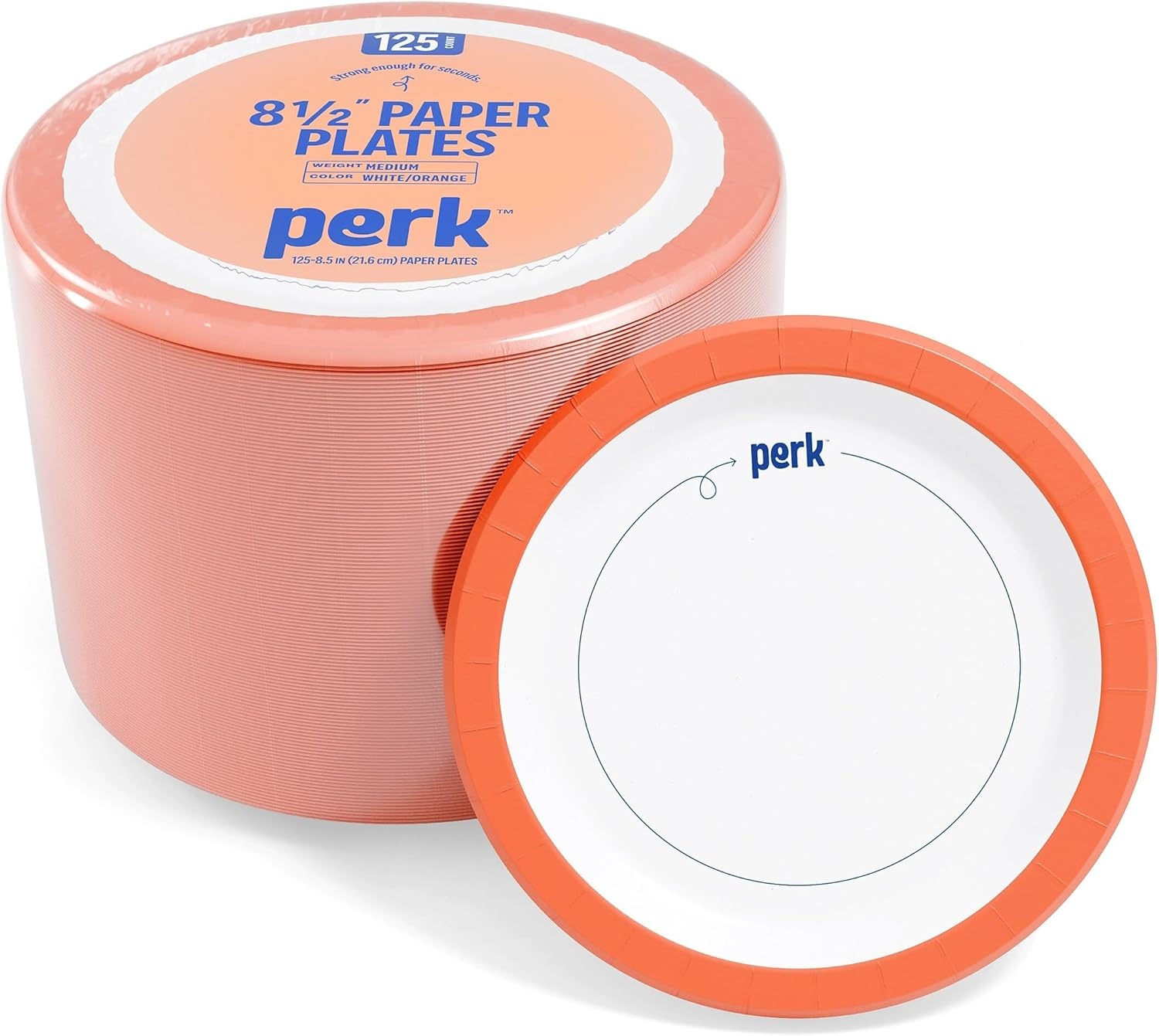 image:imagePerk 9 Inch Paper Plates 1000 Count Bulk White Disposable Uncoated Plates for Dinner Parties amp Everyday Use125 Pack