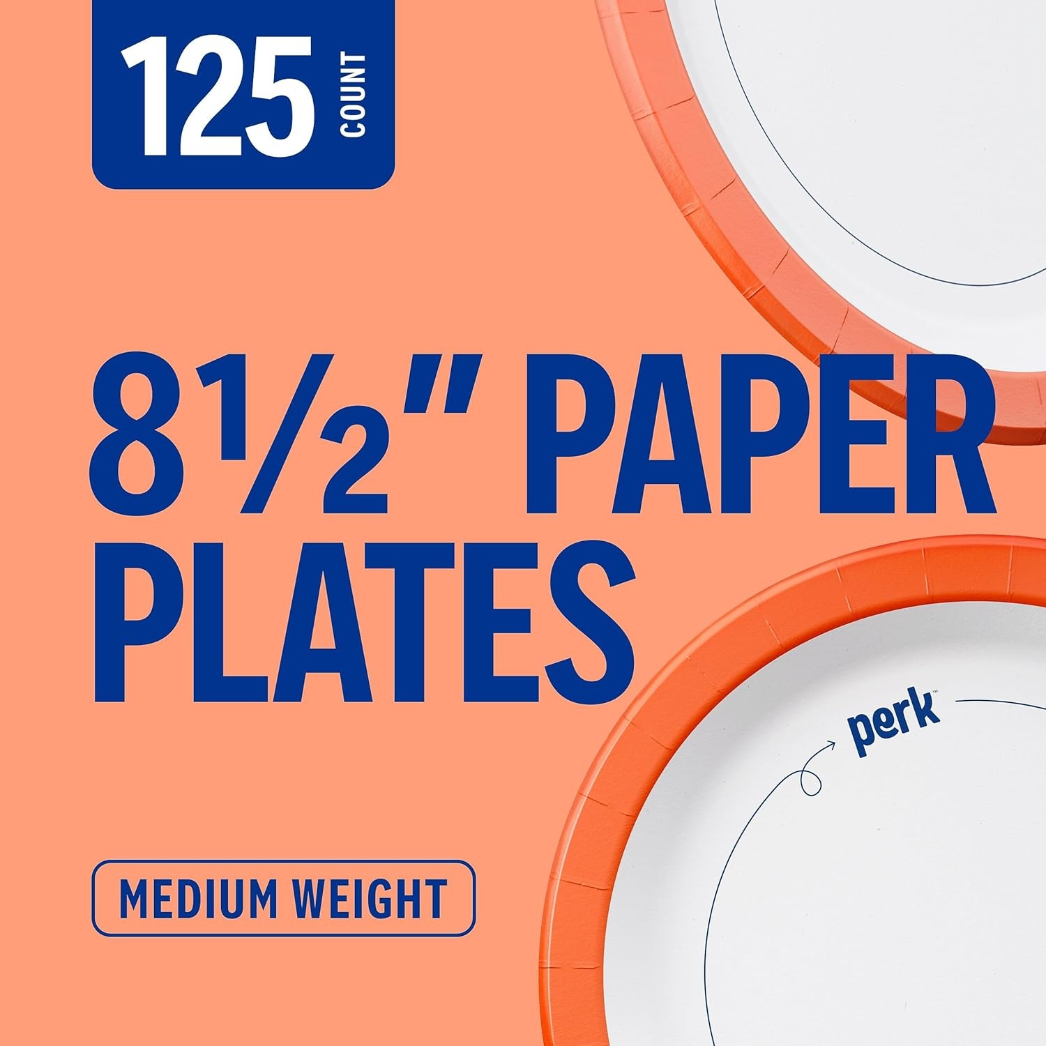 image:imagePerk 9 Inch Paper Plates 1000 Count Bulk White Disposable Uncoated Plates for Dinner Parties amp Everyday Use125 Pack