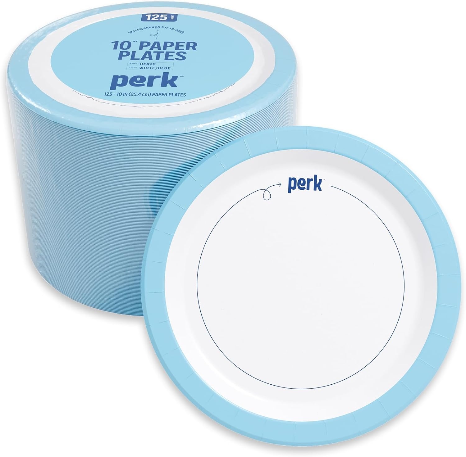image:imagePerk 9 Inch Paper Plates 1000 Count Bulk White Disposable Uncoated Plates for Dinner Parties amp Everyday Use125 Pack