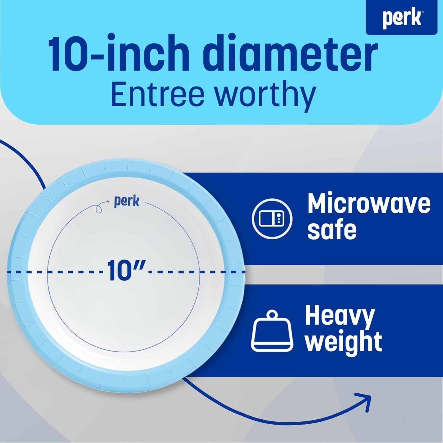 image:imagePerk 9 Inch Paper Plates 1000 Count Bulk White Disposable Uncoated Plates for Dinner Parties amp Everyday Use500 Pack