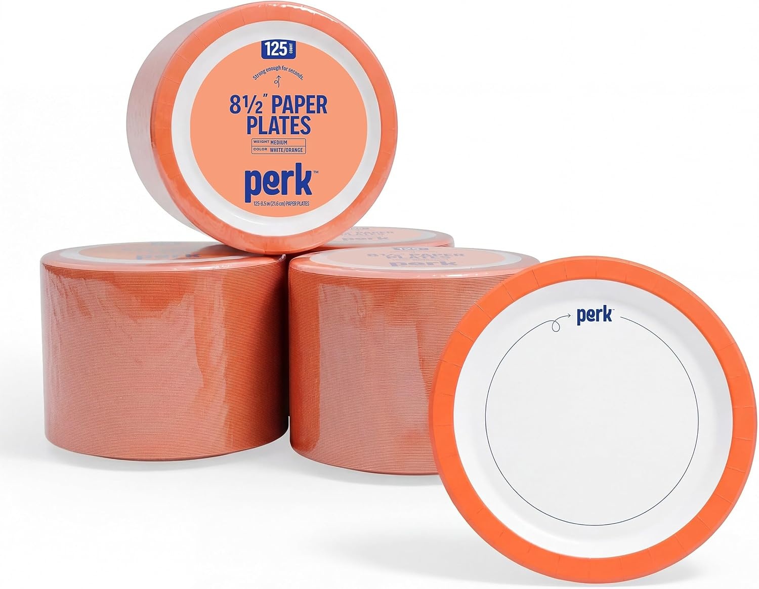 image:imagePerk 9 Inch Paper Plates 1000 Count Bulk White Disposable Uncoated Plates for Dinner Parties amp Everyday Use500 Pack