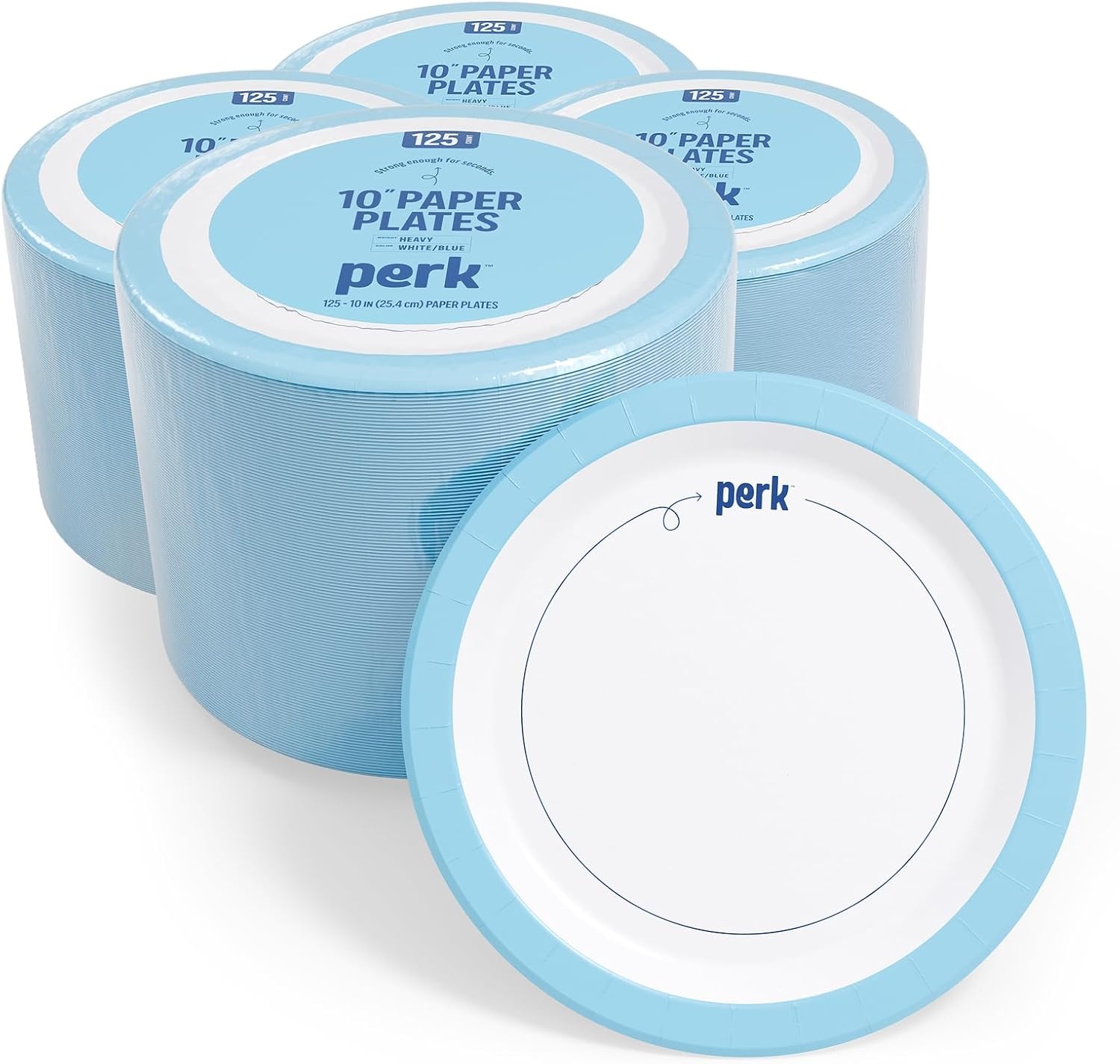 image:imagePerk 9 Inch Paper Plates 1000 Count Bulk White Disposable Uncoated Plates for Dinner Parties amp Everyday Use500 Pack