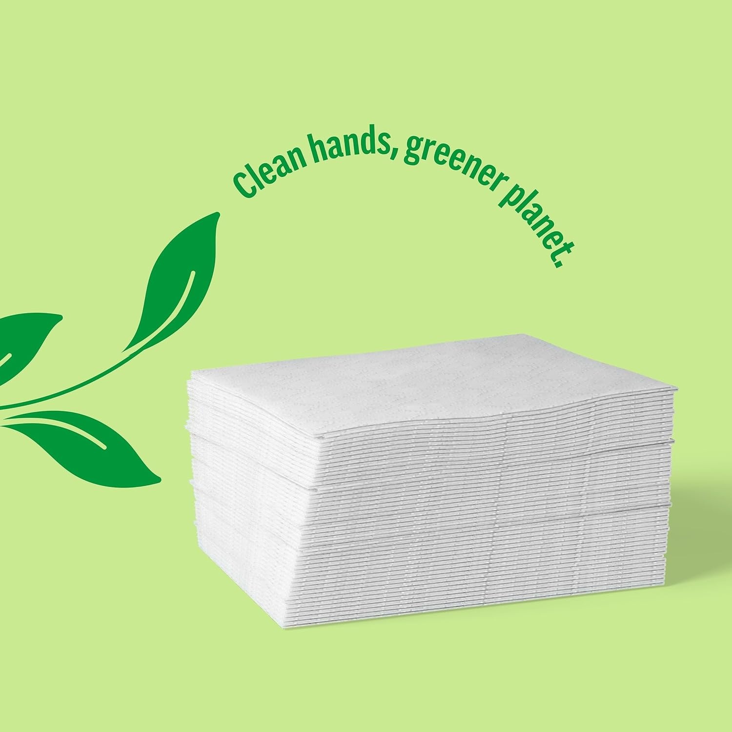 image:imagePerk Eco Recycled Lunch Napkin 1ply White 400 NapkinsPack 12 PacksCarton1 Pack