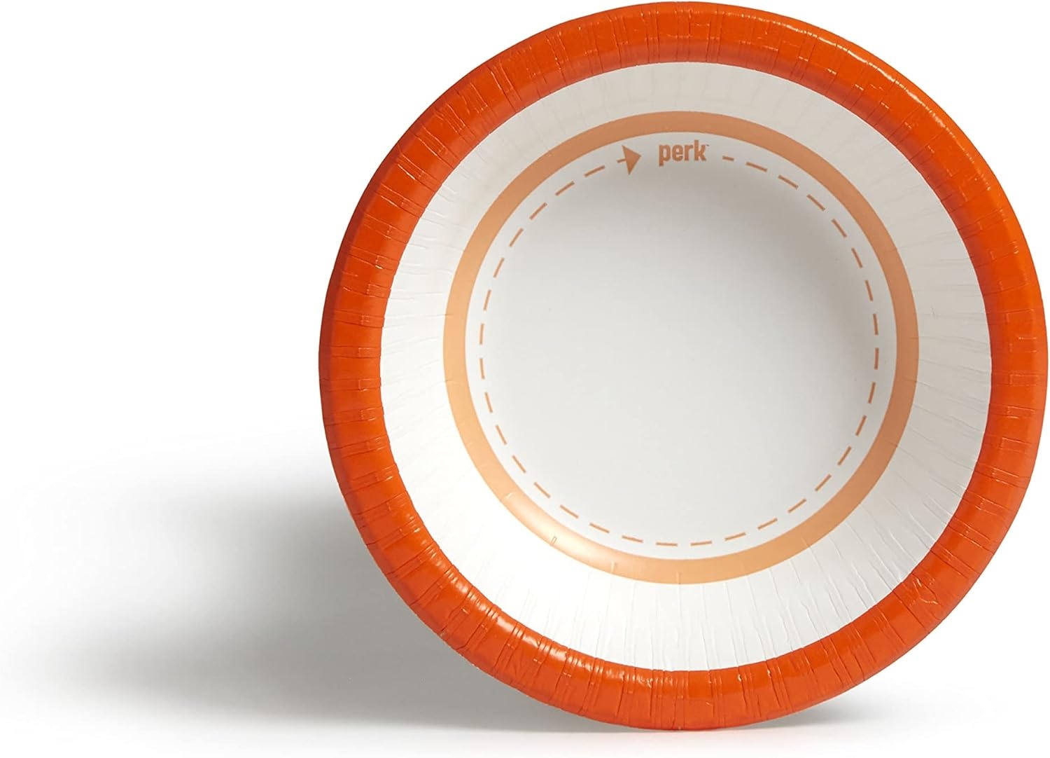 image:imagePerk HeavyWeight Paper Bowls 12 Oz 500 Count Bulk Disposable Bowls for Soups Snacks amp Everyday Meals WhiteOrange125