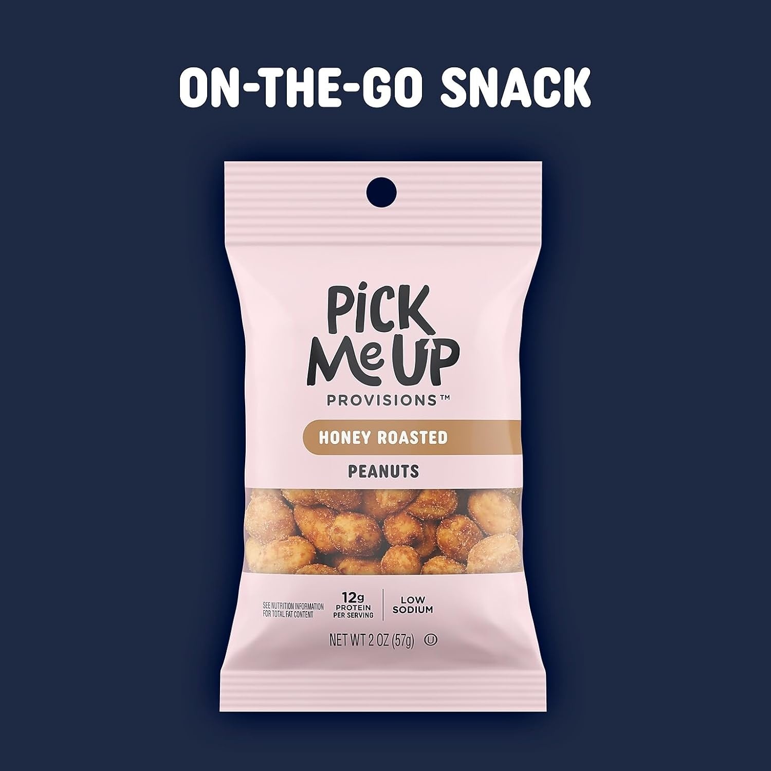 image:imagePick Me Up Provisions Roasted amp Salted Peanuts 36 SingleServe 2 oz Bags HighProtein Snack Packs for Work Travel amp LunchesHoney Peanuts