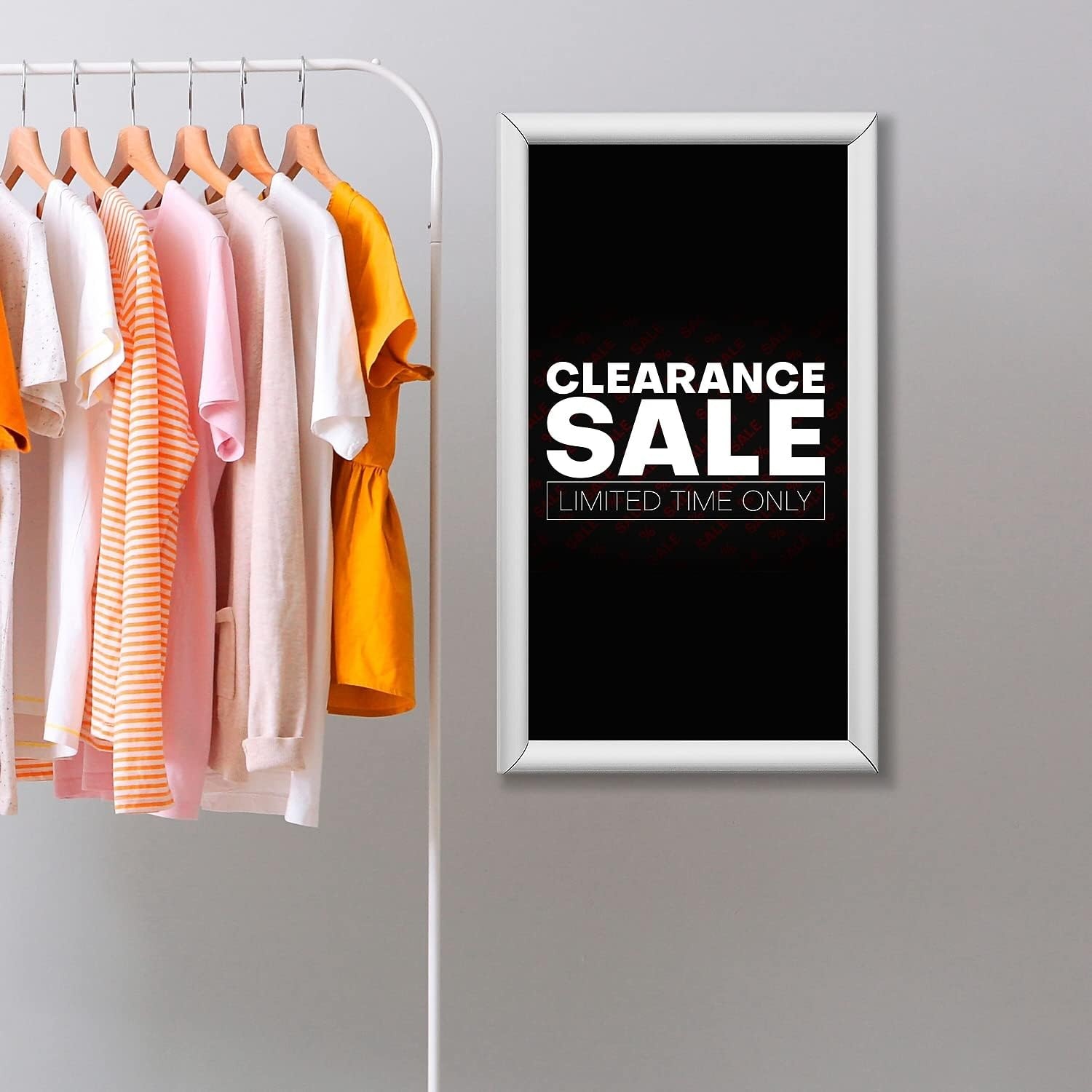 image:imageSTAPLES Aluminum Snap Frame 11 x 17 FrontLoading Poster Frame for Retail Signs