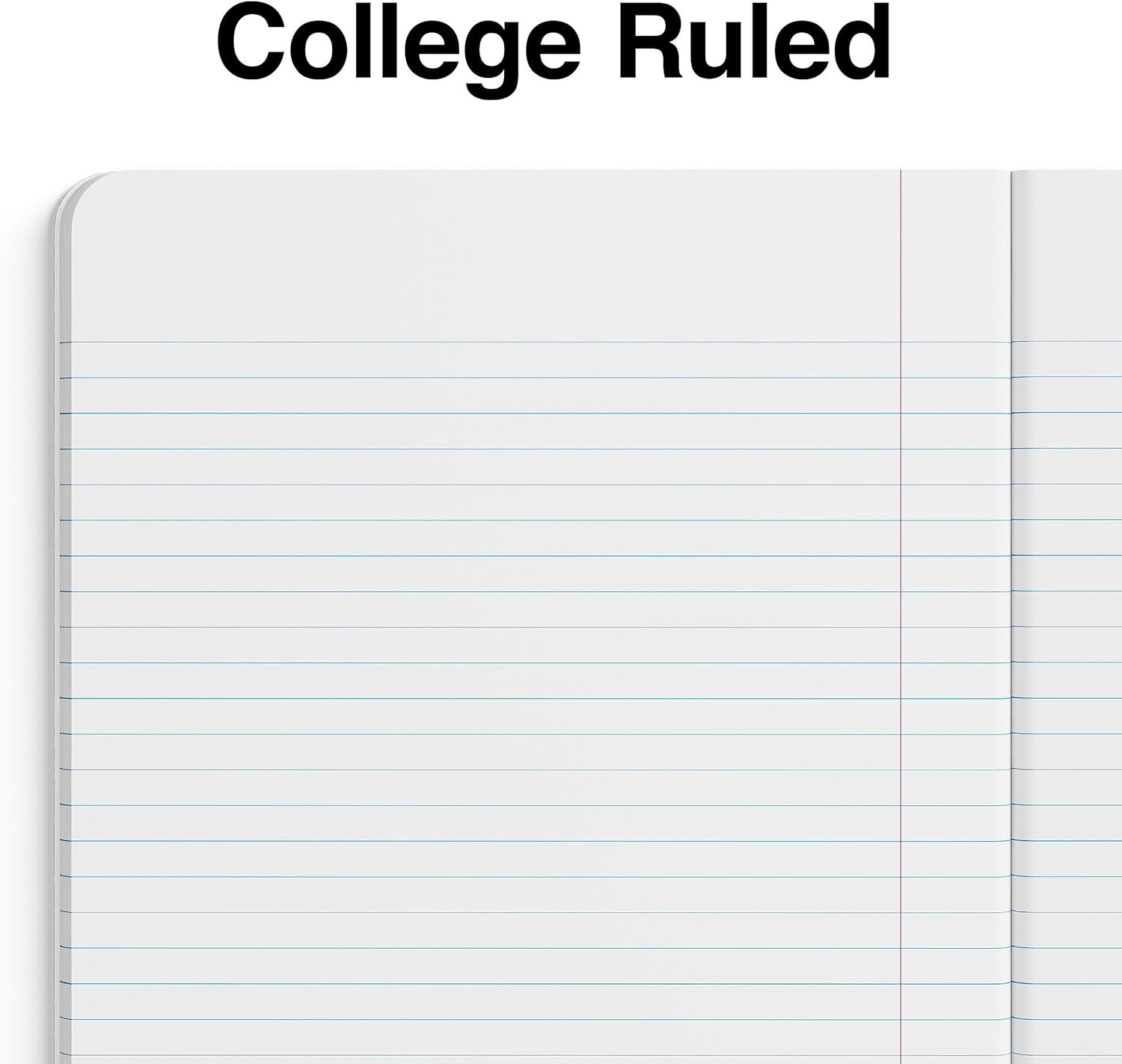 image:imageSTAPLES Composition Notebook 975 x 75 College Ruled 100 Sheets Assorted Colors 48CartonBlue