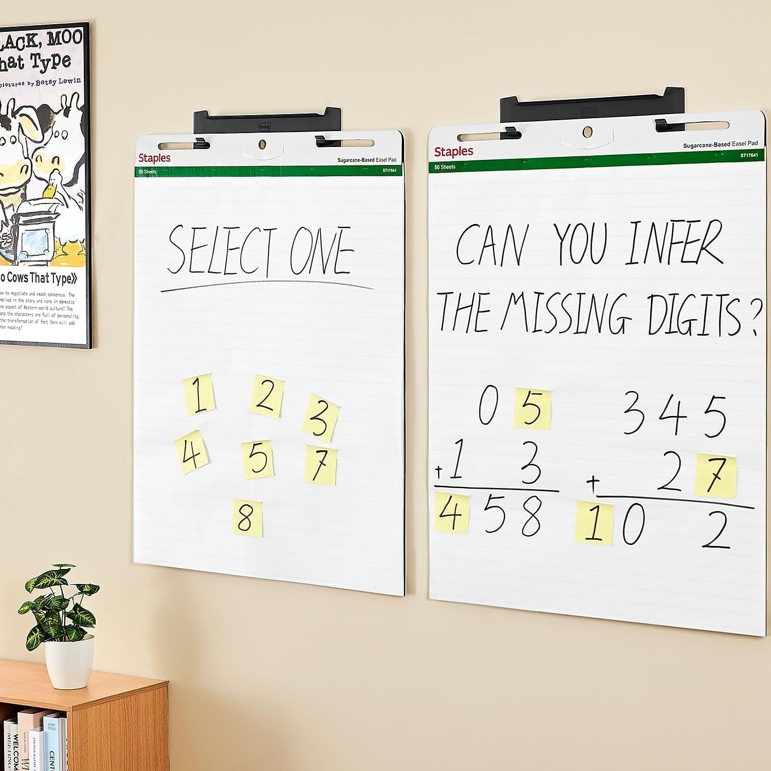 image:imageSTAPLES Easel Pad Repositionable Large Flip Chart Paper 25x30 30 Sheets 2 Pack White Recycled Material27 x 35 Ruled