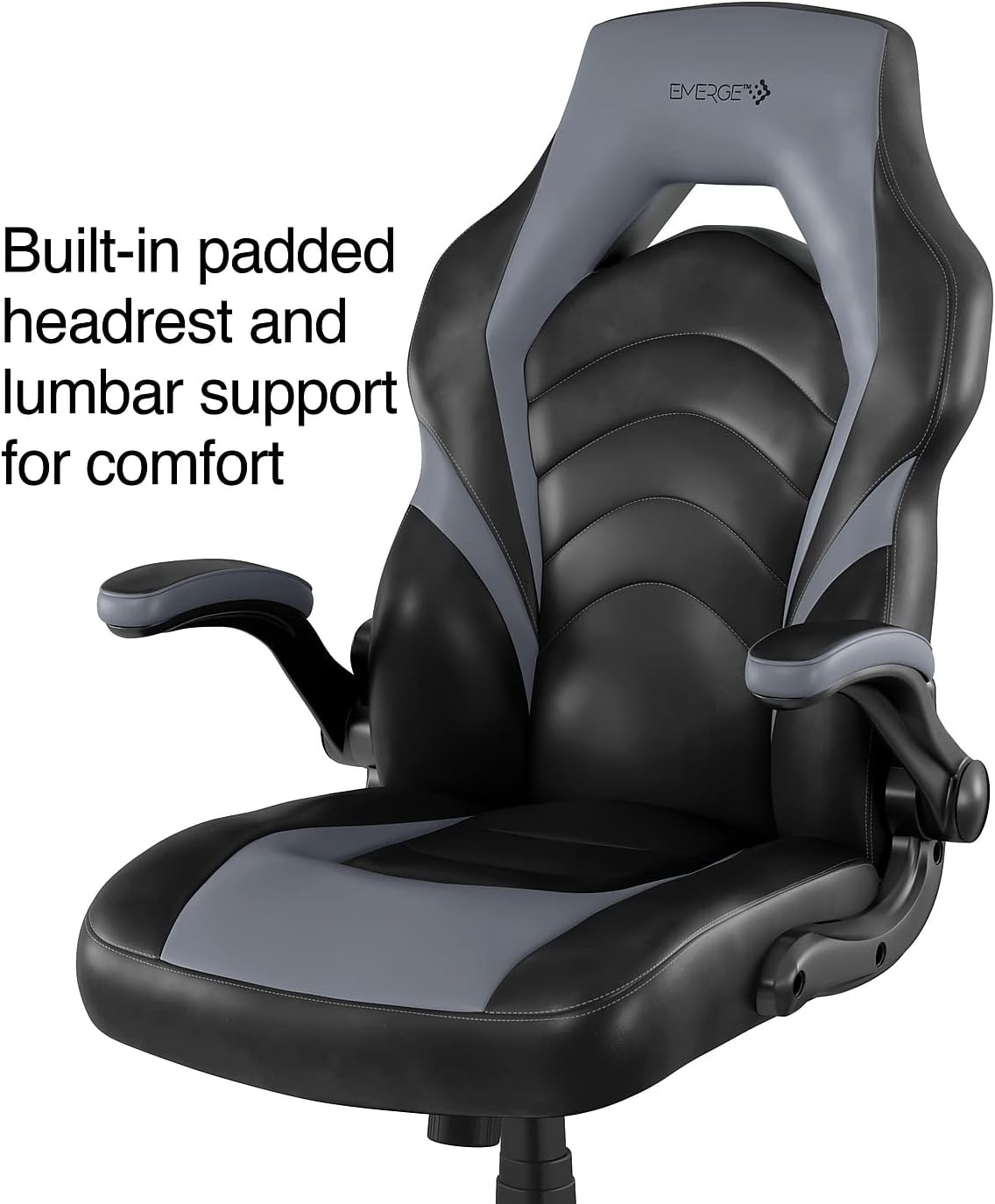 image:imageSTAPLES Emerge Vortex Gaming Chair Ergonomic Adjustable Height Swivel Black 2Pack