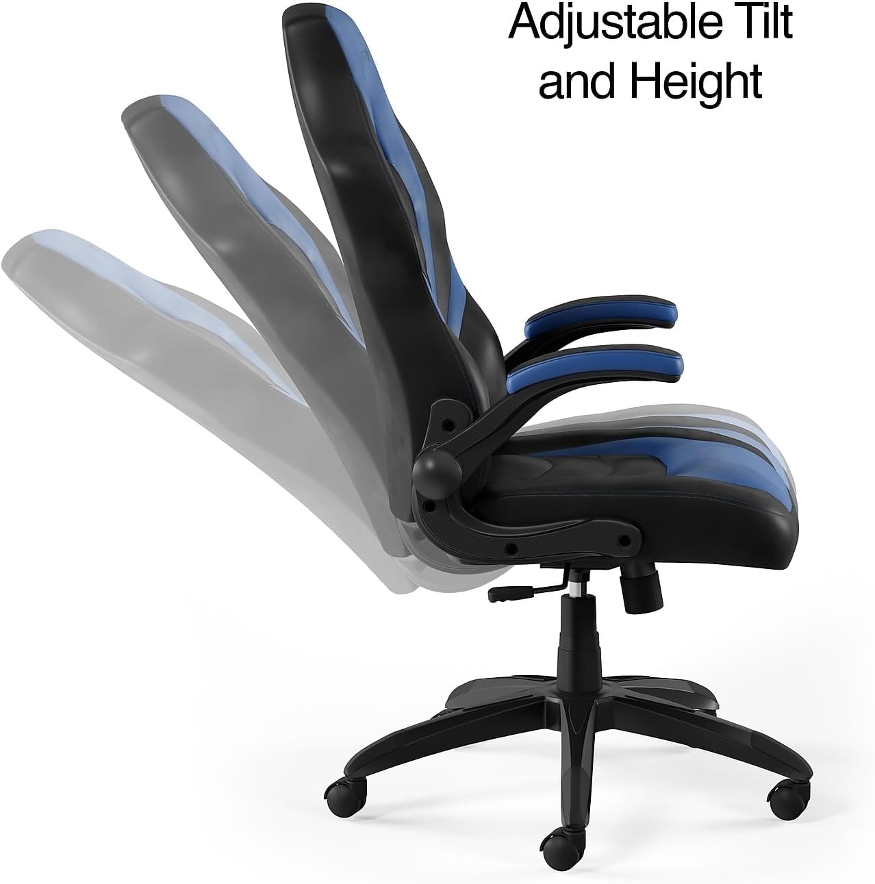 image:imageSTAPLES Emerge Vortex Gaming Chair Ergonomic Adjustable Height Swivel BlackBlue