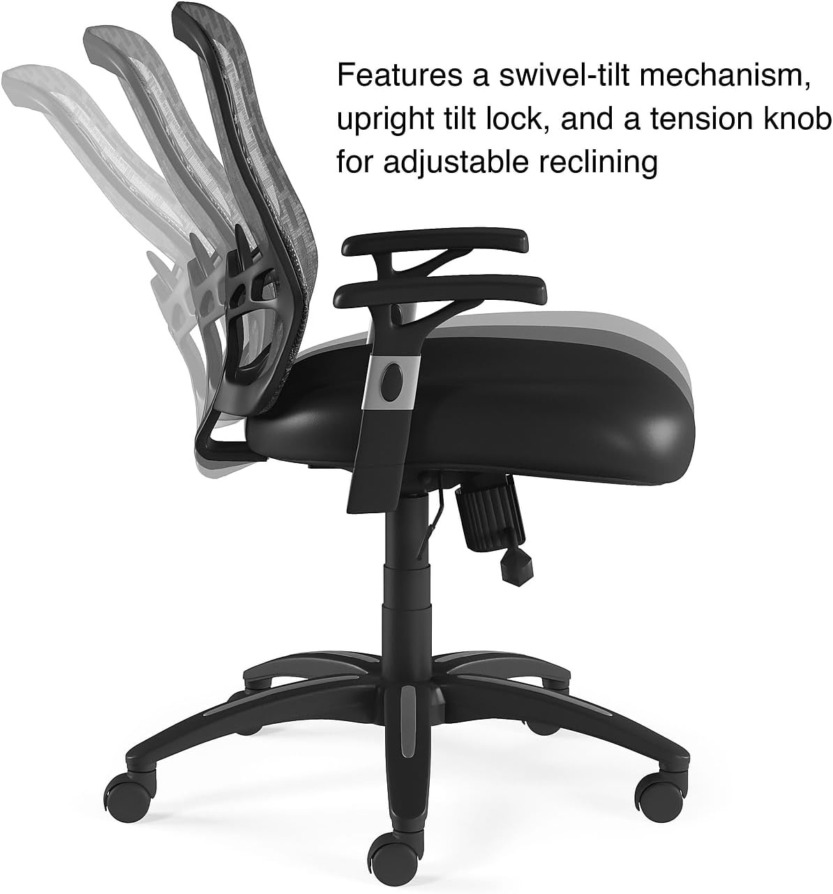 image:imageSTAPLES Ergonomic Task Chair Mesh Black 2Pack