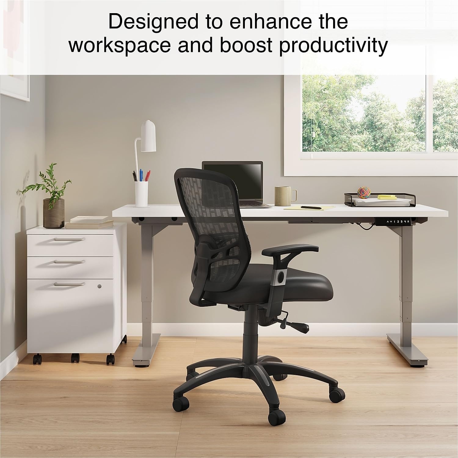 image:imageSTAPLES Ergonomic Task Chair Mesh Black 2Pack