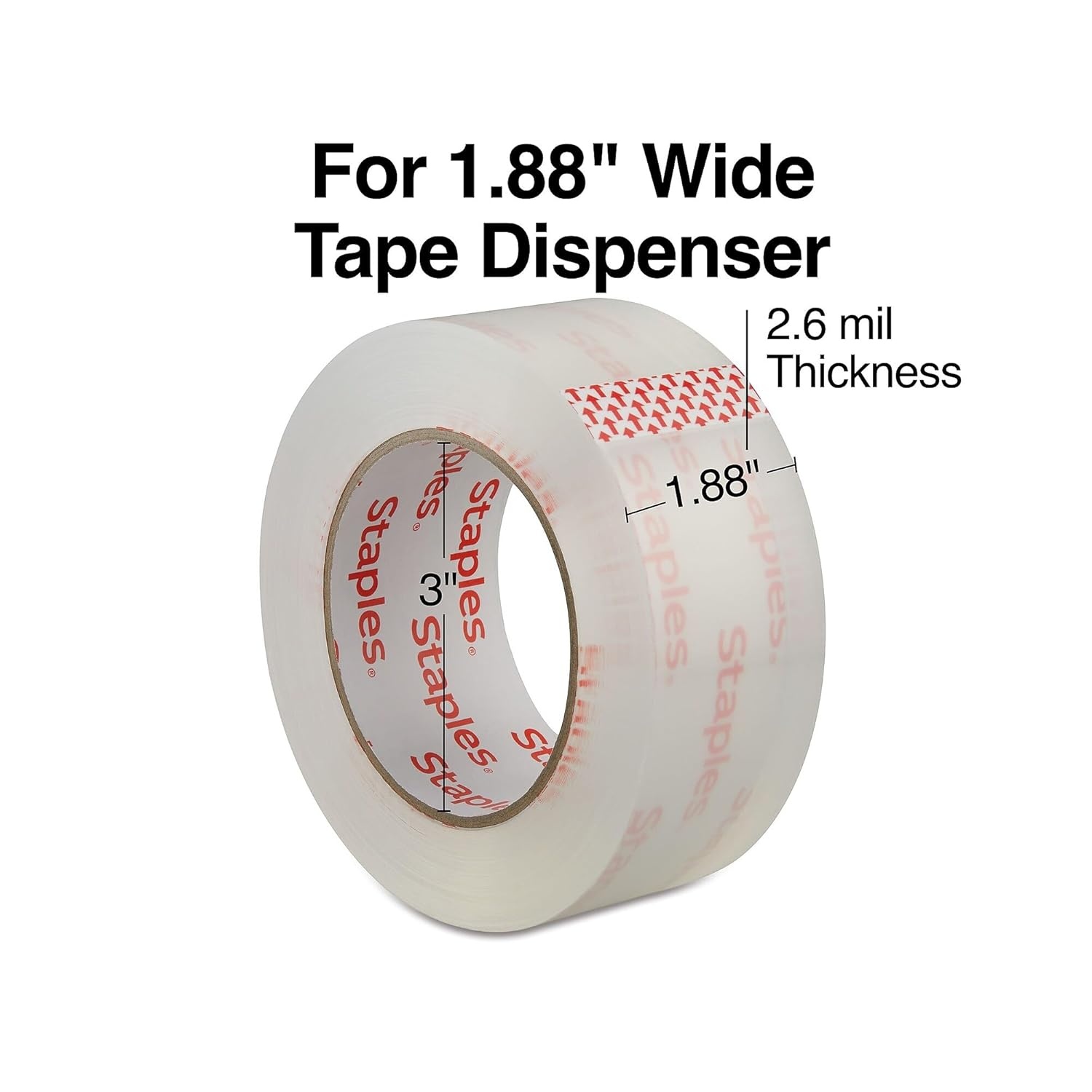 image:imageSTAPLES ExtraLong Moving amp Storage Tape 188 x 109 Yards Clear 12Carton ST6100852208VS