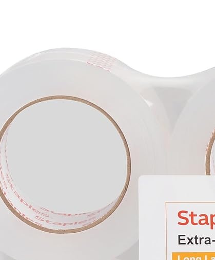 image:imageSTAPLES ExtraLong Moving amp Storage Tape 188 x 109 Yards Clear 12Carton ST6100852208VS