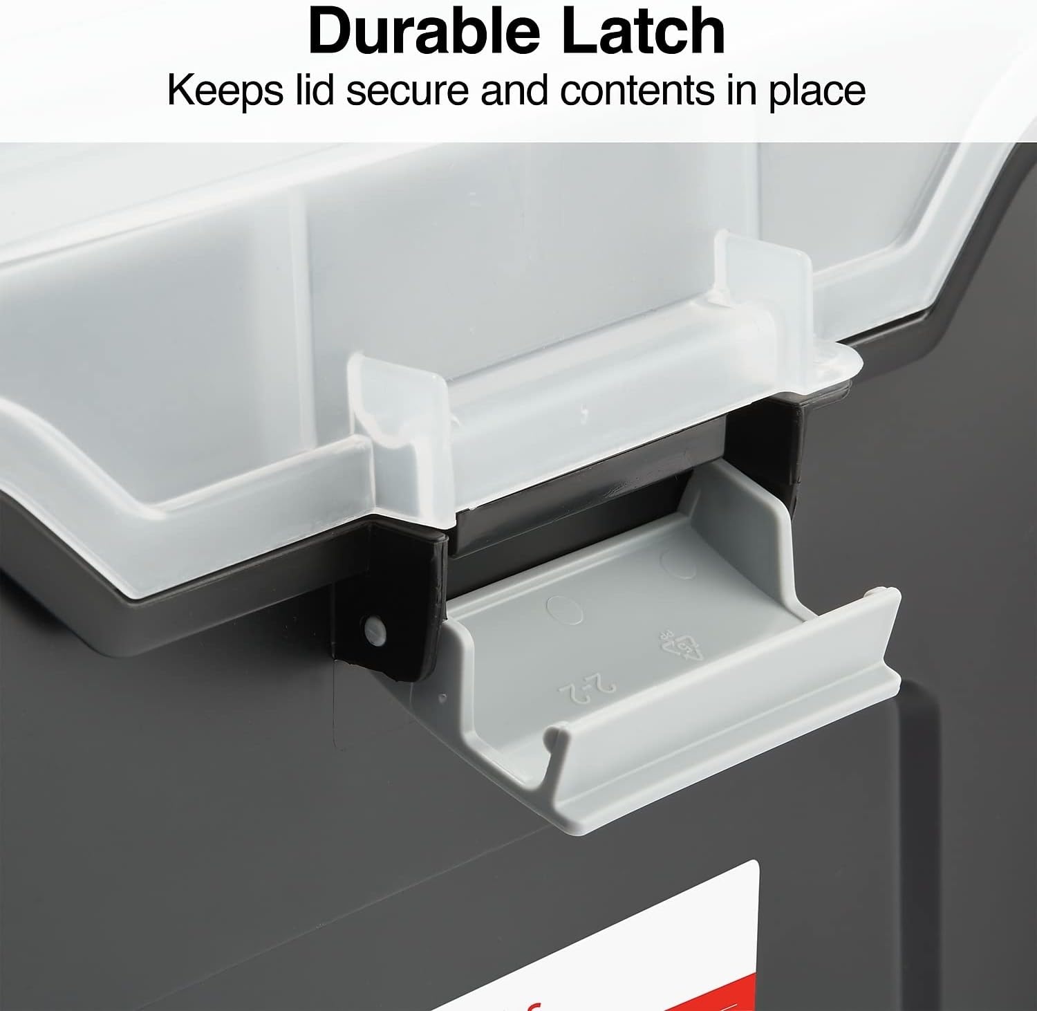 image:imageSTAPLES File Folder Tote Portable Filing Box for Letter SIze Hanging Folders Security Latch amp BuiltIn Lid Organizer BlackClearBlack