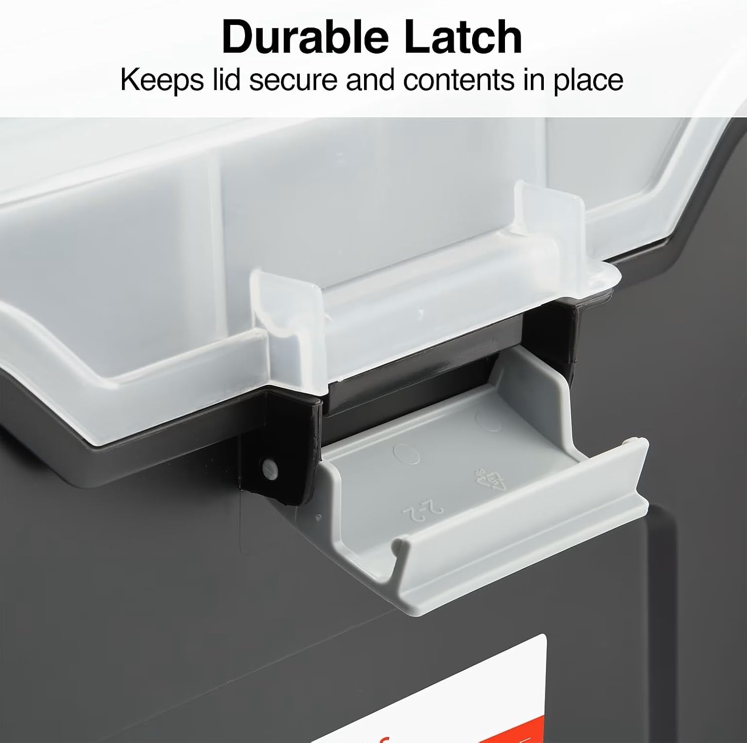 image:imageSTAPLES File Folder Tote Portable Filing Box for Letter SIze Hanging Folders Security Latch amp BuiltIn Lid Organizer BlackClearBlack