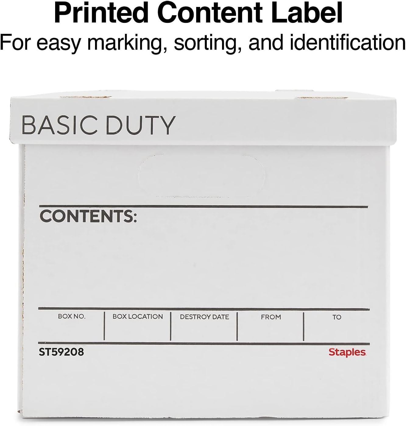image:imageSTAPLES Storage amp Filing Box HeavyDuty with Handles amp Removable Lid Letter amp Legal Size Documents Stackable 4Pack WhiteGray10 Pack