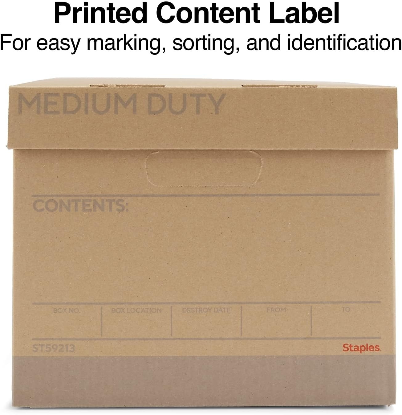 image:imageSTAPLES Storage amp Filing Box HeavyDuty with Handles amp Removable Lid Letter amp Legal Size Documents Stackable 4Pack WhiteGray12 Pack