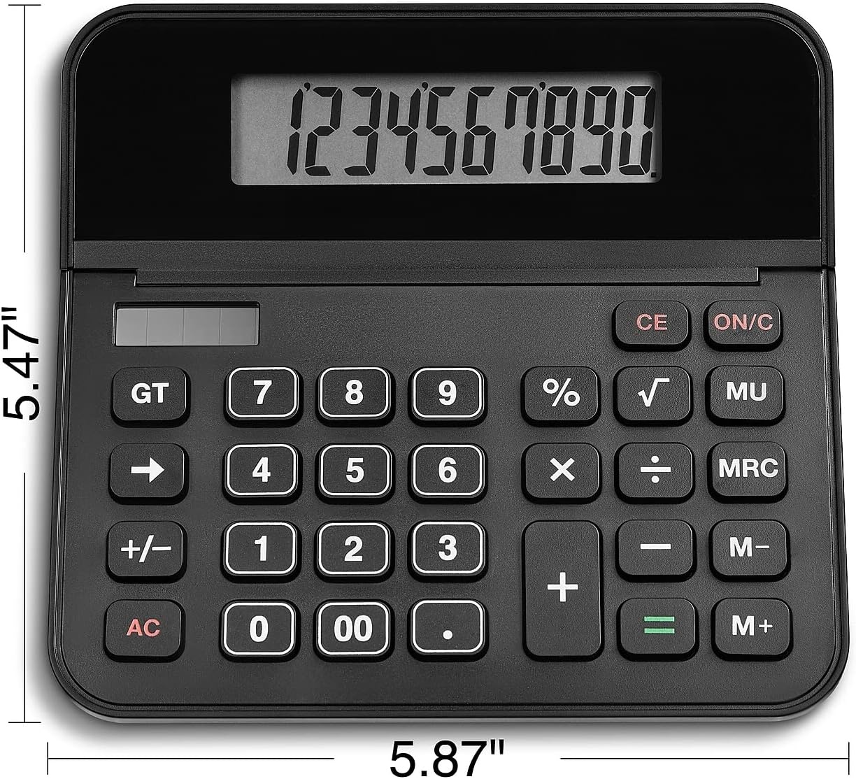 image:imageStaples 10Digit Desktop Calculator Large Display with Big Buttons Solar amp Battery Dual Power Basic Office Calculator for Business Home amp School Black 2Pack ST250CCVS