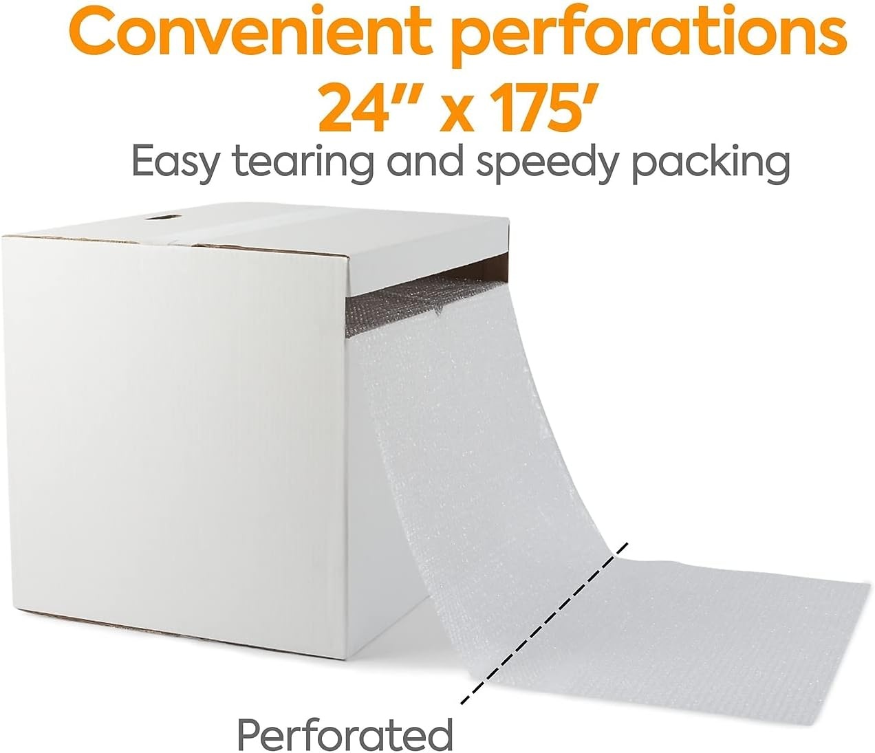image:imageStaples 316 ExtraWide Bubble Cushioning Roll 24 x 175 Protective Packing Wrap for Shipping amp Moving