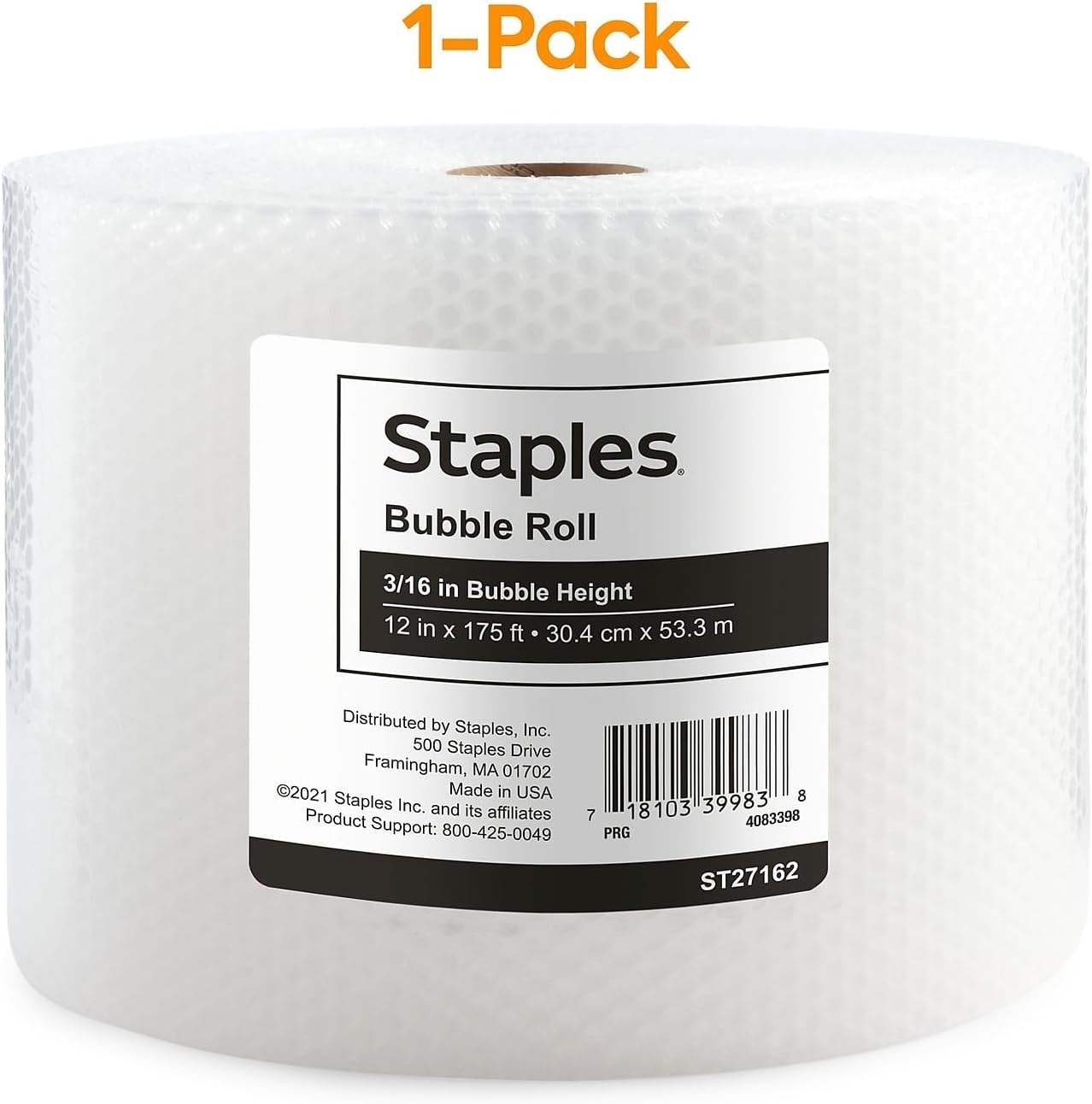 image:imageStaples 316 Standard Bubble Roll Recycled 12W x 175 4072830