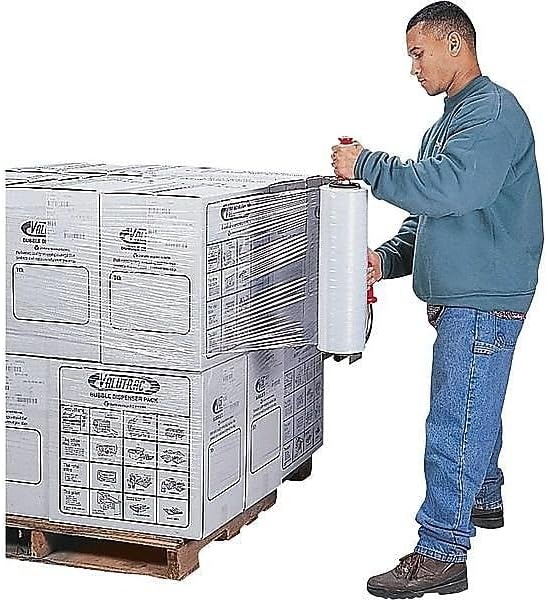 image:imageStaples Blown Stretch Wrap for Hand Dispensers 80 Gauge HighCling Film for Heavy Loads amp Industrial Shipping