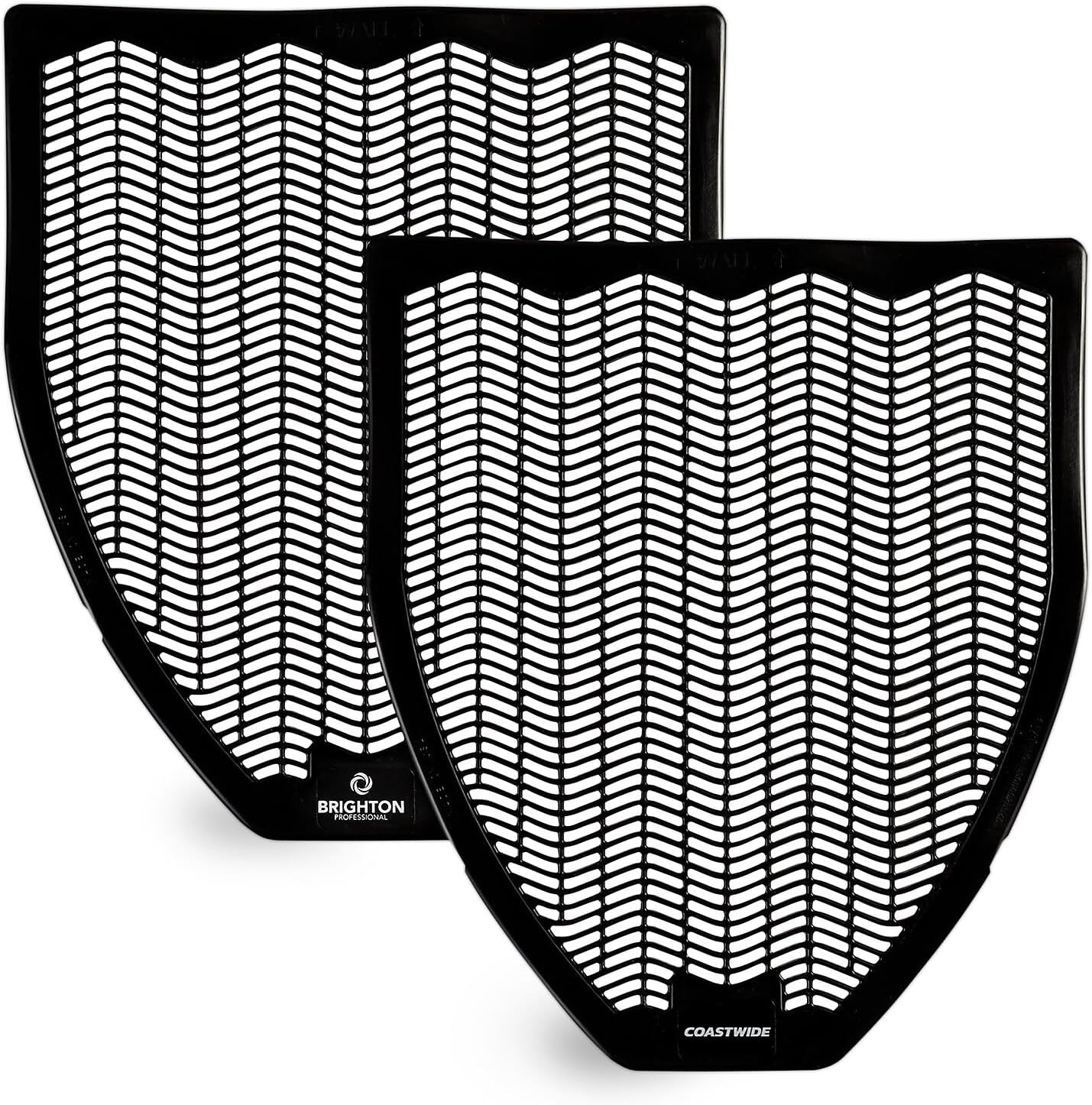 image:imageStaples Brighton Urinal Floor Mat Commercial Splash amp Odor Control Bathroom Mat with NonSlip Backing Black 175 x 205 6Pack