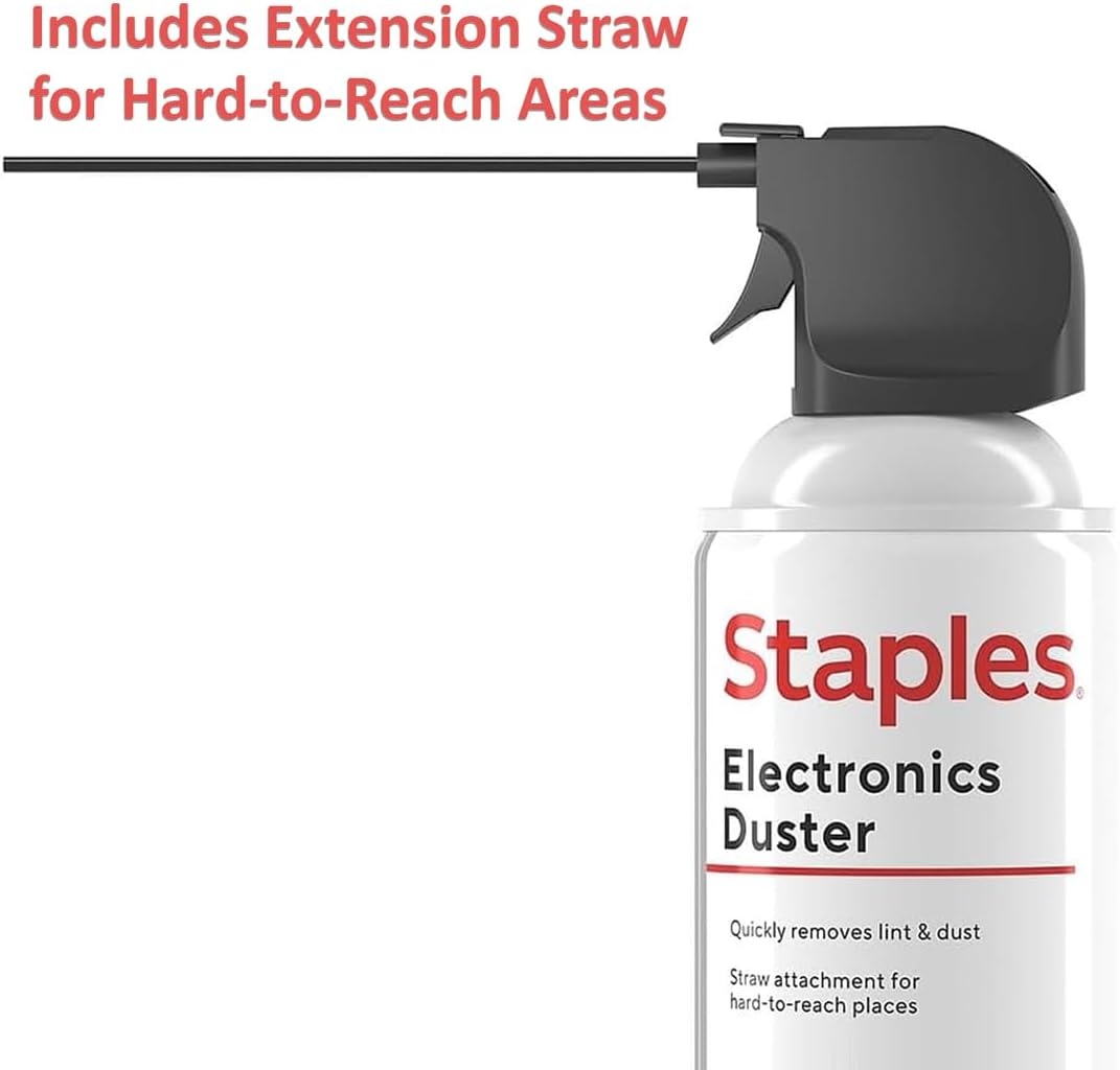 image:imageStaples Compressed Air Dusters Canned Air for Electronics Keyboards amp Office Devices4