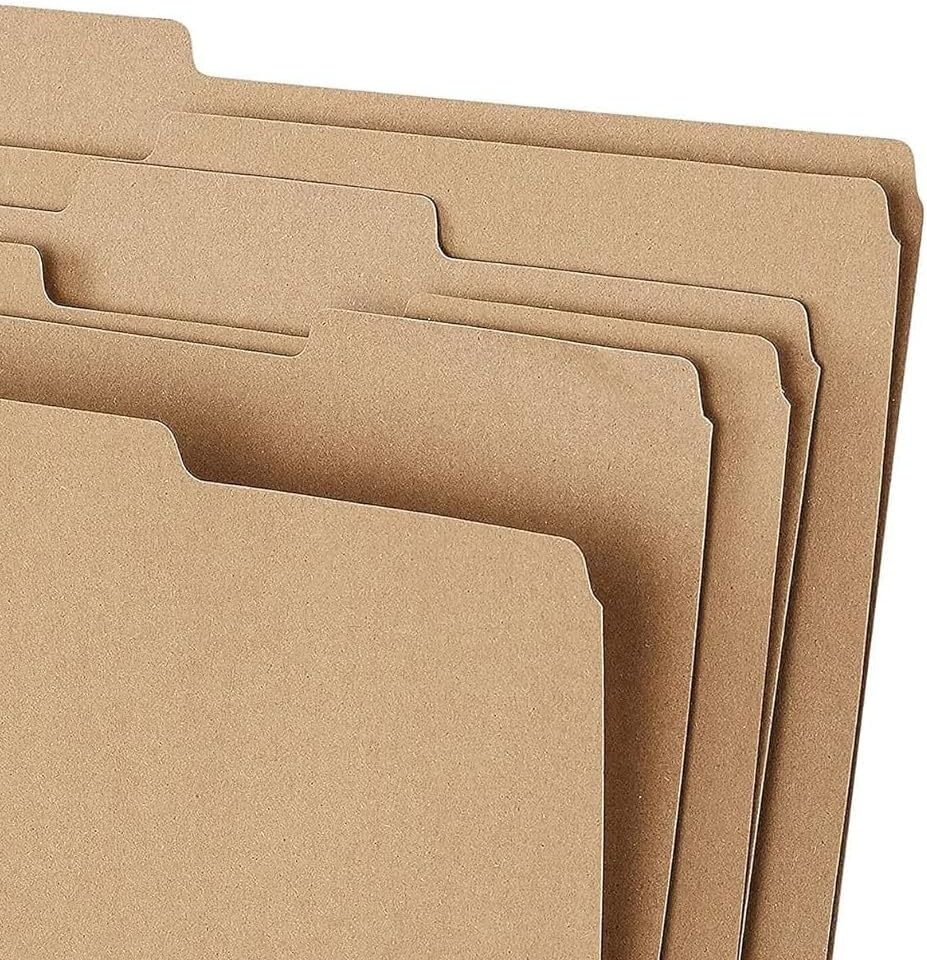 image:imageStaples File Folders Letter Size 13Cut Tabs Assorted Colors Durable 105Point Paper Stock 100PackKraft