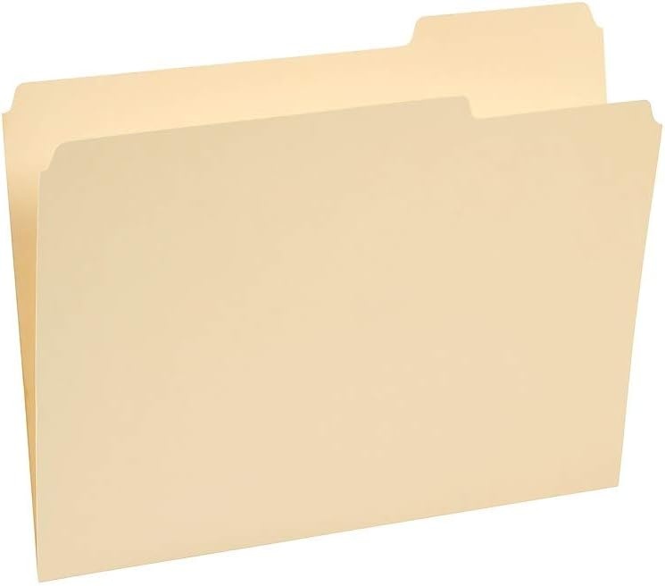 image:imageStaples File Folders Letter Size 13Cut Tabs Assorted Positions Manila Durable Paper Stock 100Pack