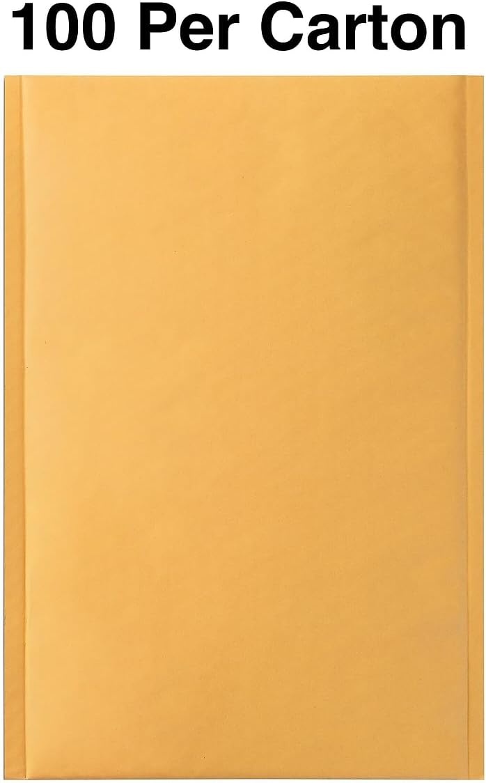 image:imageStaples Kraft Bubble Mailers 2 Size 85 x 11 100Carton