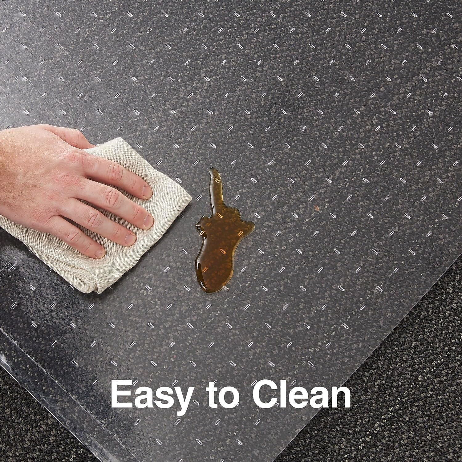 image:imageStaples Office Chair Mat Clear Floor Mats with Lip MediumPile Carpets Extended UnderDesk Coverage 45 x 53 Inch Smooth Glide36 x 48