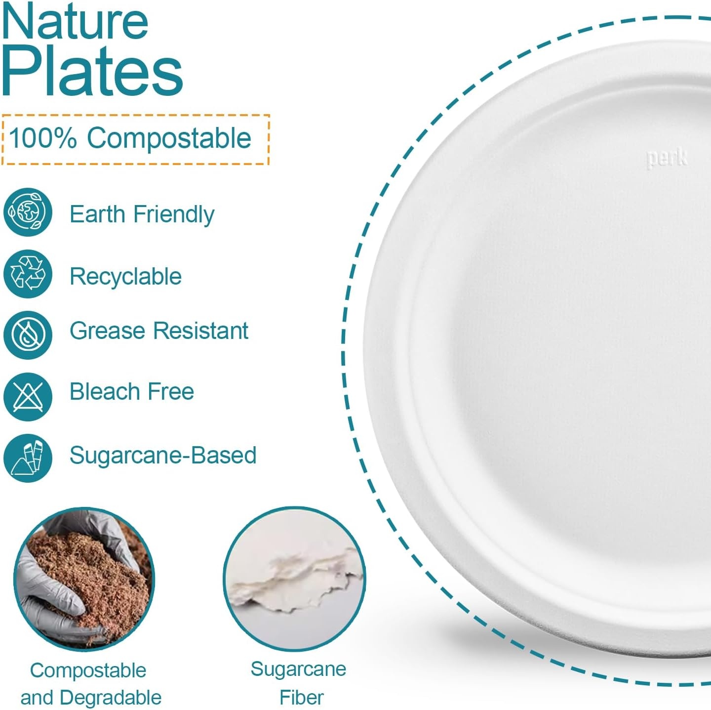 image:imageStaples Perk Eco 9 Inch Paper Plates 250 Count Bulk Disposable Plates for Everyday Meals Parties amp Events