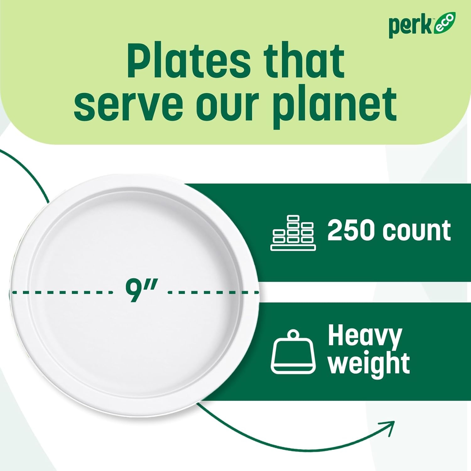 image:imageStaples Perk Eco 9 Inch Paper Plates 250 Count Bulk Disposable Plates for Everyday Meals Parties amp Events