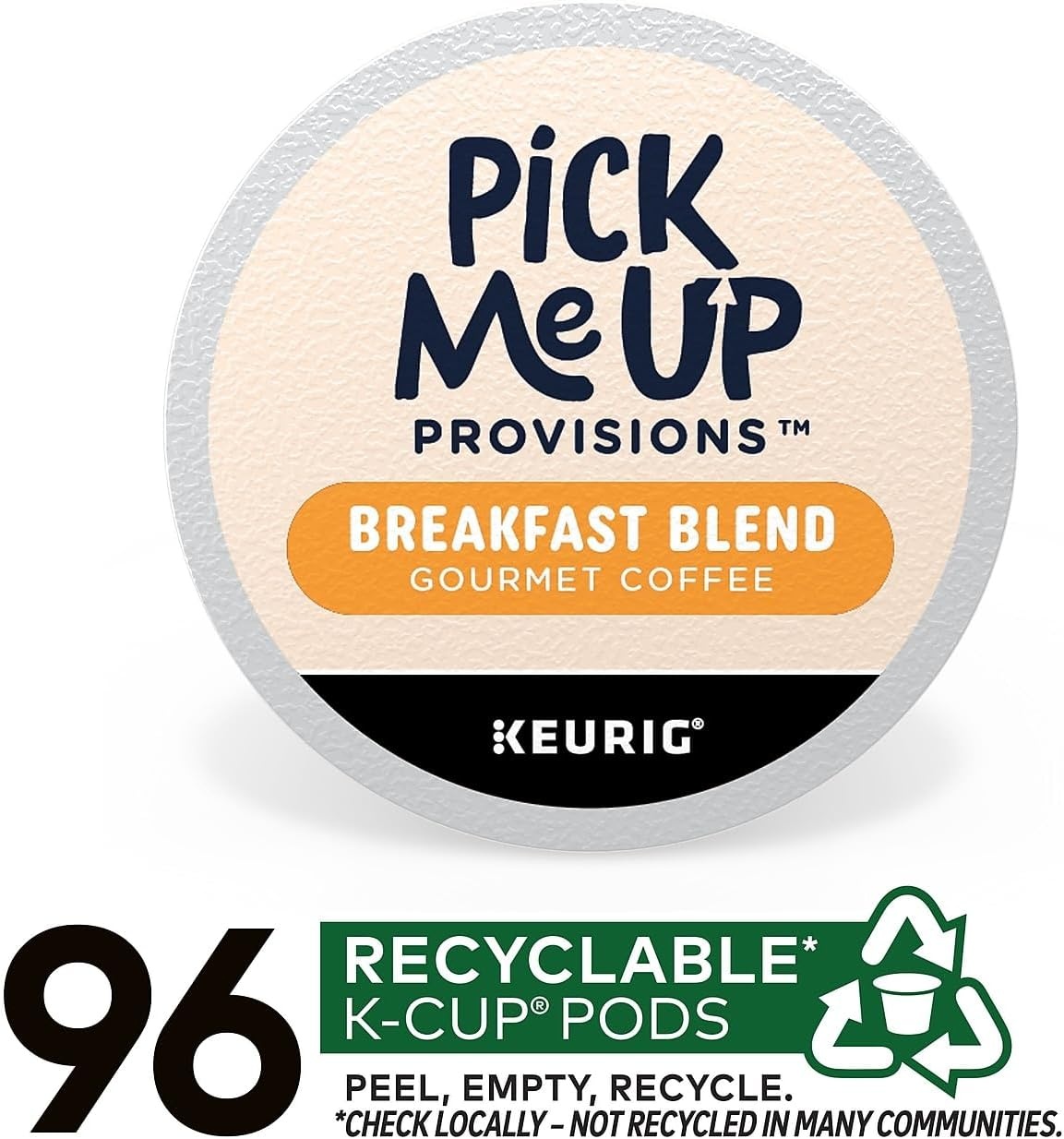 image:imageStaples Pick Me Up Provisions Single Serve Coffee Capsules and Pods Breakfast Blend Light Roast 96 Count K Cup Compatible Single Serve Coffee Breakroom Office 100 Arabica Coffee1 Count Pack of 96