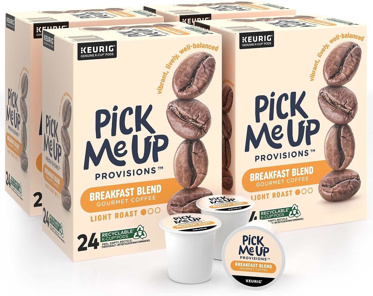 image:imageStaples Pick Me Up Provisions Single Serve Coffee Capsules and Pods Breakfast Blend Light Roast 96 Count K Cup Compatible Single Serve Coffee Breakroom Office 100 Arabica Coffee1 Count Pack of 96