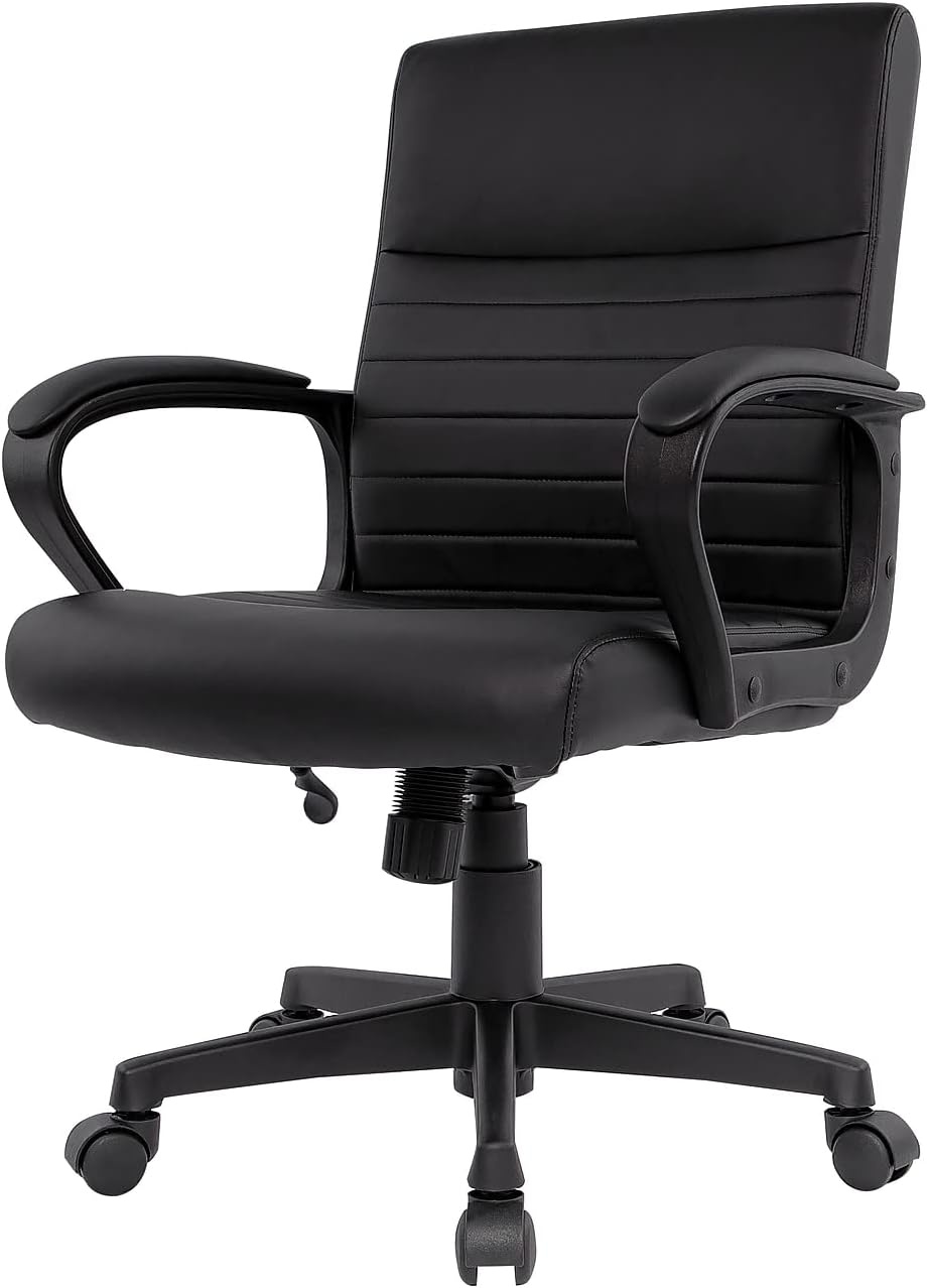image:imageStaples Tervina Luxura MidBack Manager Chair Black 2Pack