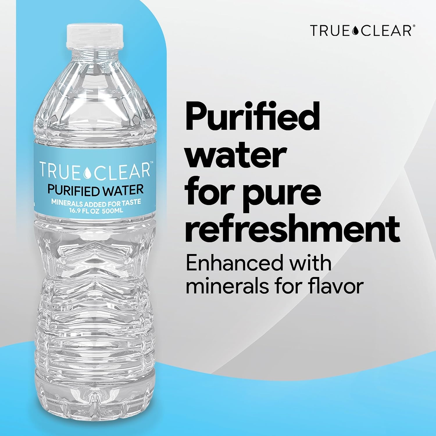 image:imageStaples True Clear Purified Drinking Water 8 fl oz Bottles 24Pack BPAFree Recyclable Bottles for Lunches Travel Sports and Office Breakrooms169 Fl Oz Pack of 24