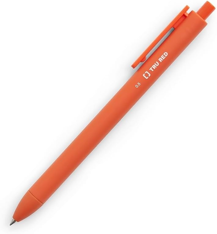 image:imageTRU RED Retractable Gel Pens Medium Point 07mm Black Ink 12 Pack QuickDry Pens for NoSmear Notes amp Office WritingAssorted