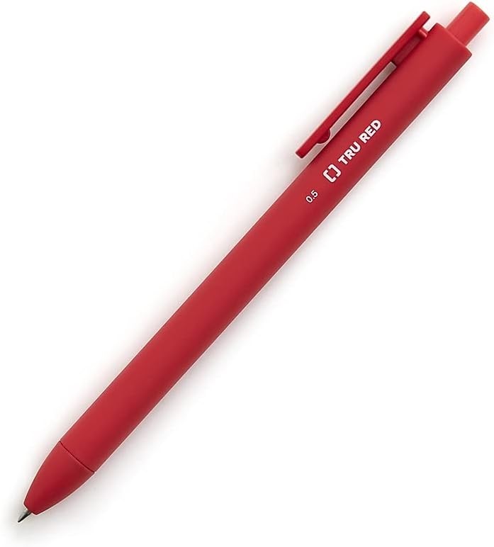 image:imageTRU RED Retractable Gel Pens Medium Point 07mm Black Ink 12 Pack QuickDry Pens for NoSmear Notes amp Office WritingAssorted
