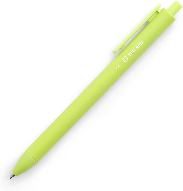 image:imageTRU RED Retractable Gel Pens Medium Point 07mm Black Ink 12 Pack QuickDry Pens for NoSmear Notes amp Office WritingAssorted