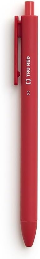 image:imageTRU RED Retractable Gel Pens Medium Point 07mm Black Ink 12 Pack QuickDry Pens for NoSmear Notes amp Office WritingAssorted