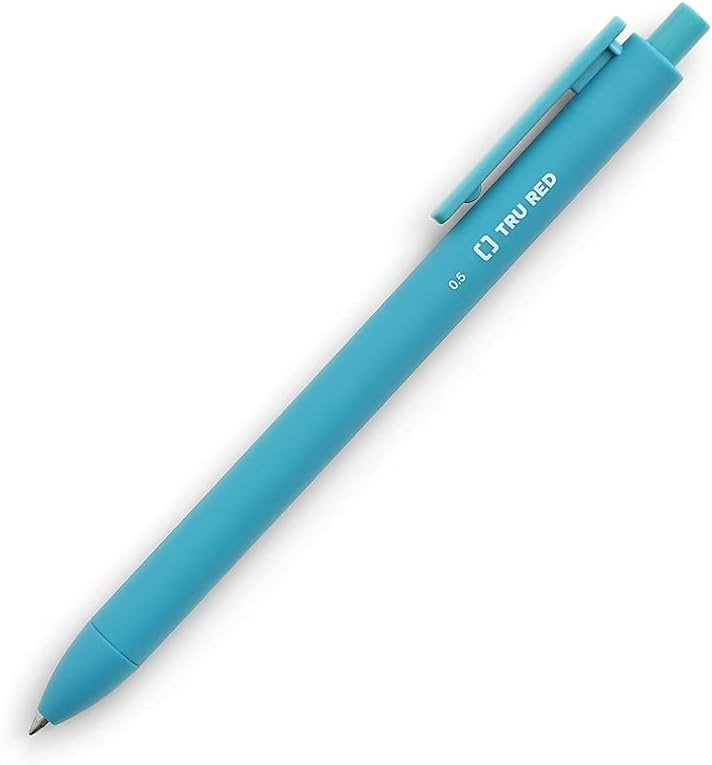 image:imageTRU RED Retractable Gel Pens Medium Point 07mm Black Ink 12 Pack QuickDry Pens for NoSmear Notes amp Office WritingAssorted