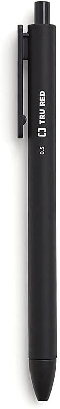 image:imageTRU RED Retractable Gel Pens Medium Point 07mm Black Ink 12 Pack QuickDry Pens for NoSmear Notes amp Office WritingBlack