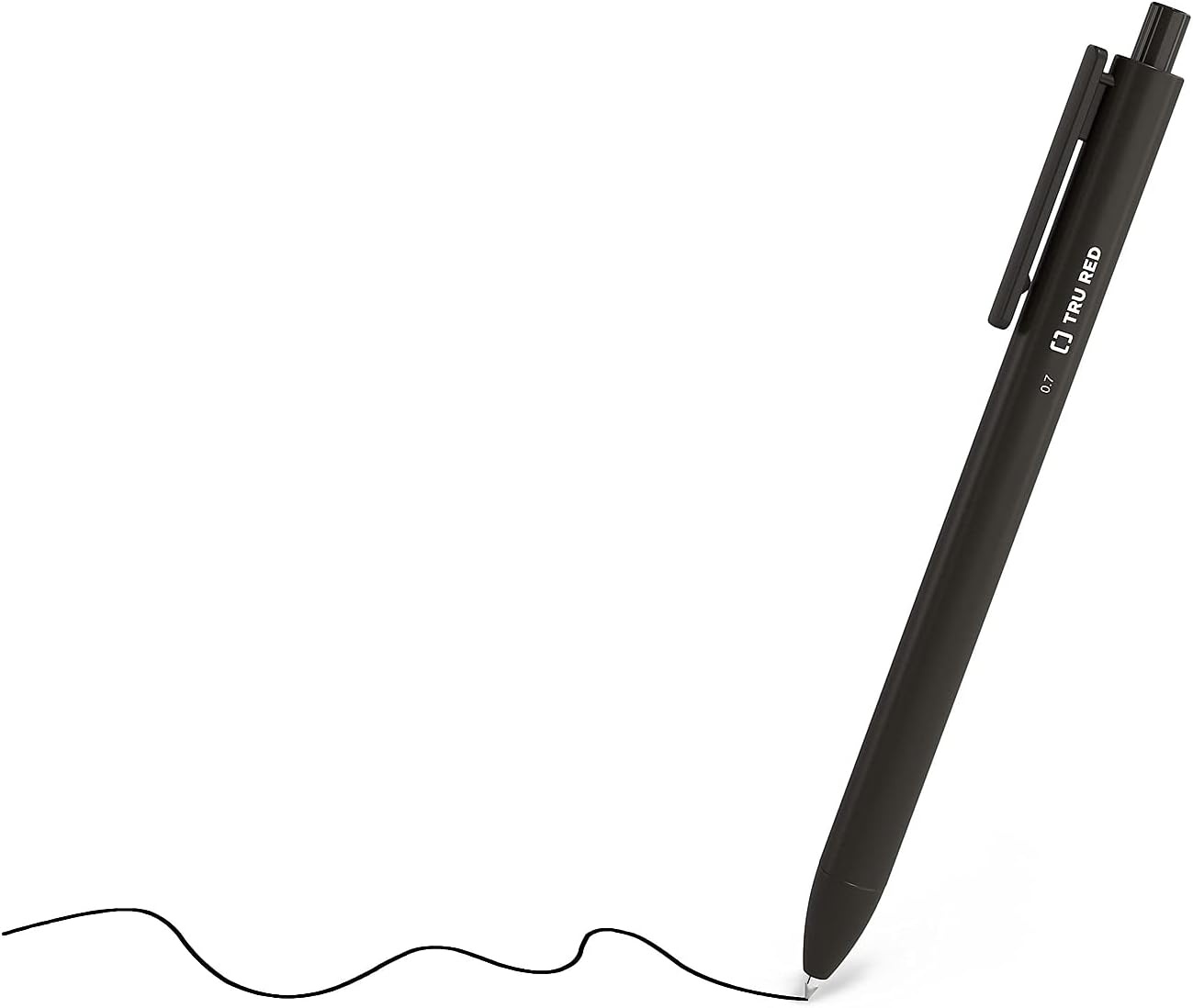 image:imageTRU RED Retractable Gel Pens Medium Point 07mm Black Ink 24 Pack QuickDry Pens for Office amp Classroom Stocking