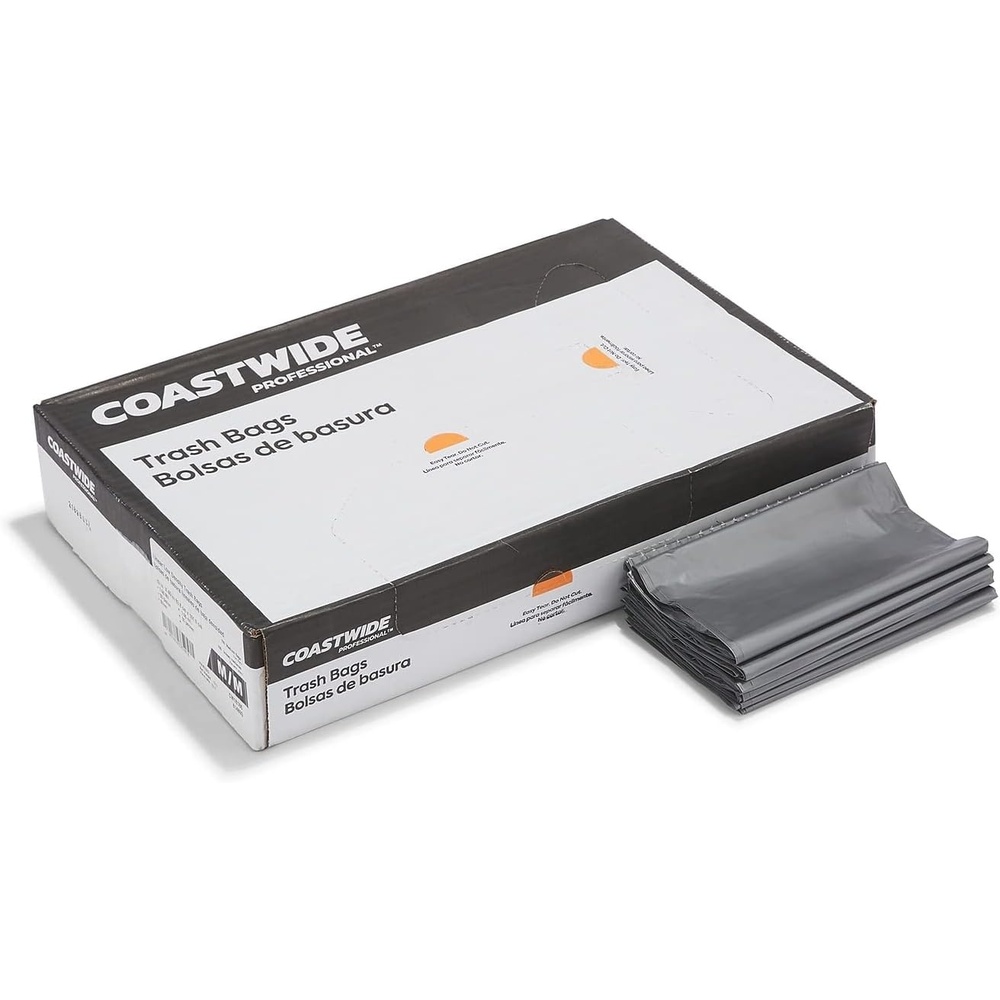 image:imageCoastwide Professional 3033 Gallon Trash Bag 33 x 40 Low Density 15 mil Silver 100 BagsBox